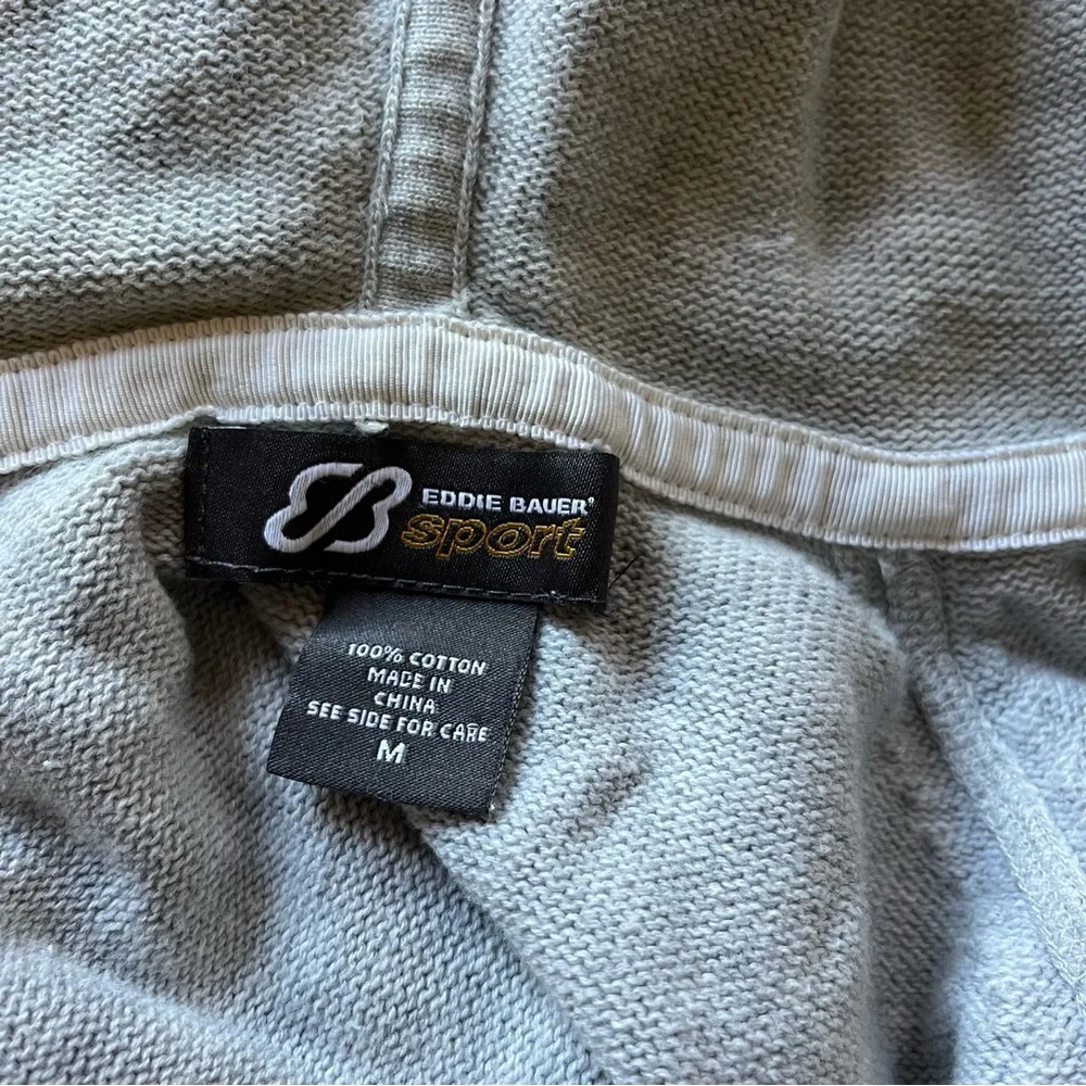 Eddie Bauer Sport Short Sleeve Hooded Cotton Sweater - Picture 8 of 9